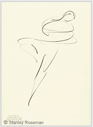 Drawing by Stanley Roseman of Paris Opra star dancer Nicolas Le Riche, "Le Jeune Homme et la Mort," 1995, Pencil on paper, British Museum, London.  Stanley Roseman   